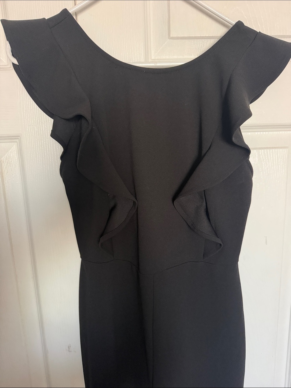 Lulu's Black Ruffle-Shoulder Jumpsuit - Picture 2 of 5